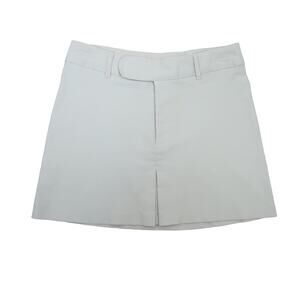 Vintage 90s M Collection cream khaki low rise mini skirt 6